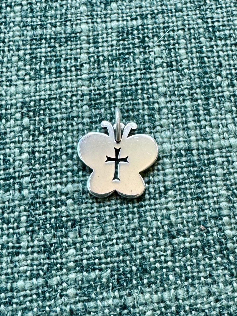 James Avery Retired Sterling Silver Butterfly Crosslet Charm
